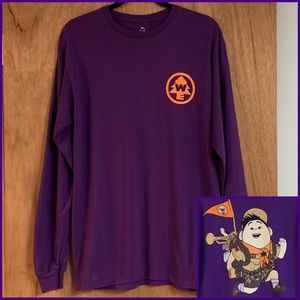 DISNEY PIXAR UP Wilderness Explorer Russell Long Sleeve TEE SHIRT!